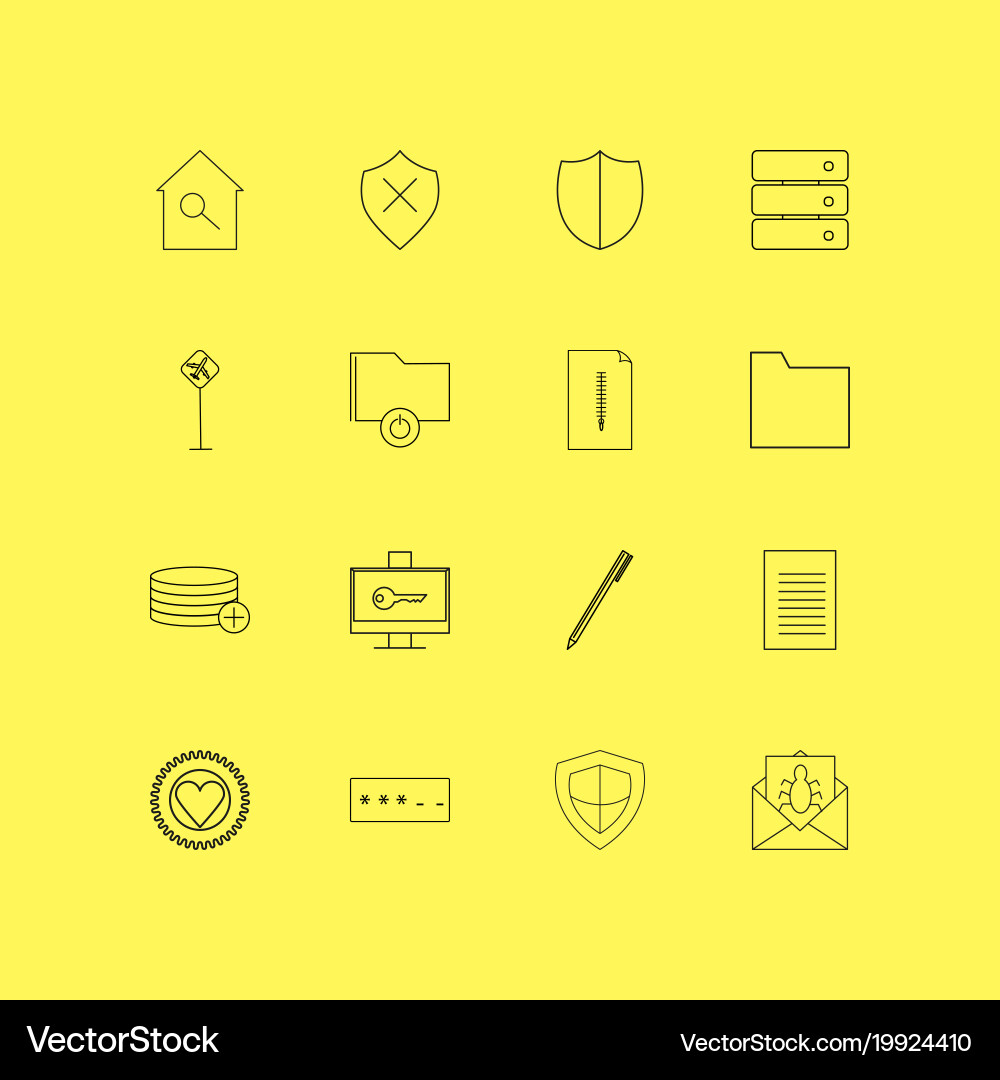 Internet of things linear icon set simple outline vector image
