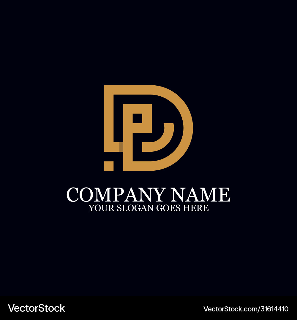 Letter dp monogram logo inspiration super Letter dp monogram logo inspiration super vektorbild