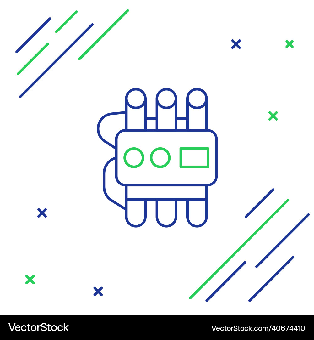 Line detonate dynamite bomb stick and timer clock Line detonate dynamite bomb stick and timer clock vector image