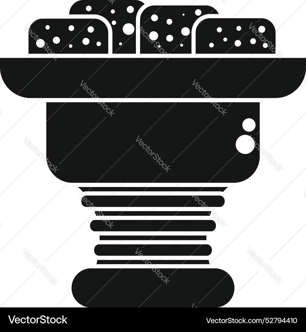 Modern bread toaster icon showing toasting process