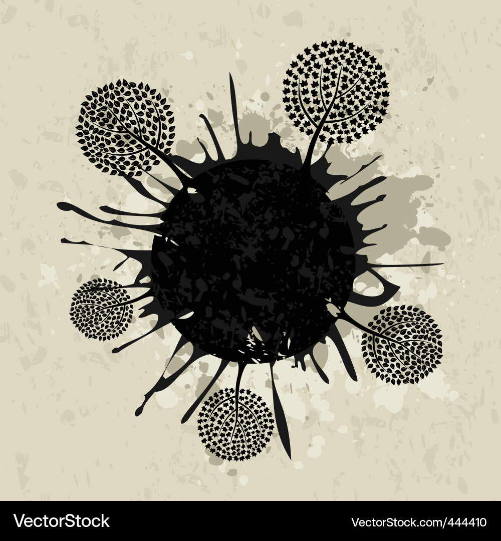 Planet of trees Vector Image