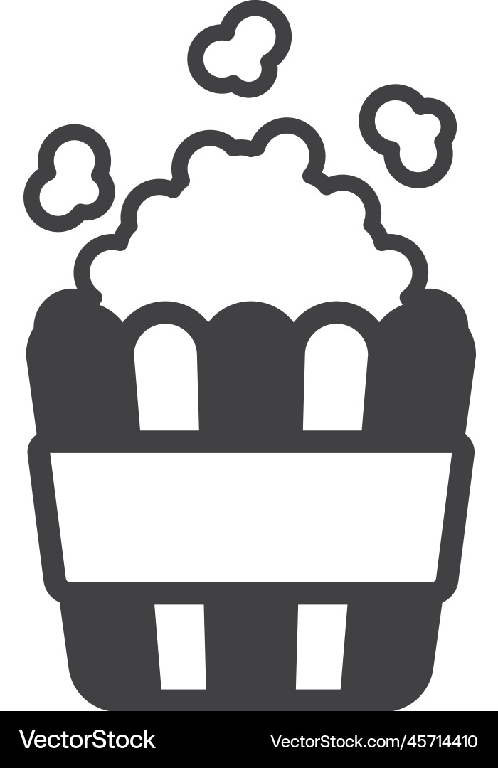 Popcorn in minimal style Vector Image