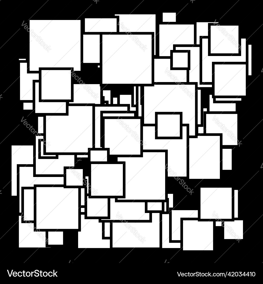 Random scattered squares pattern texture element Random scattered squares pattern texture element vector image