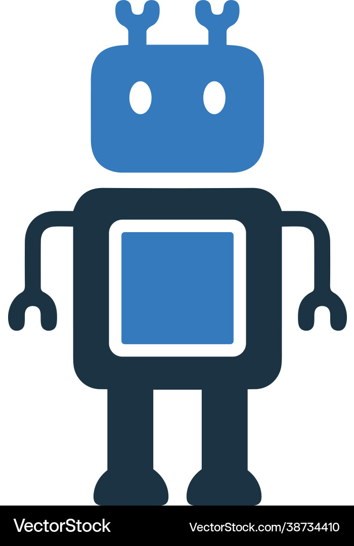 Robot machine icon simple editable design Vector Image