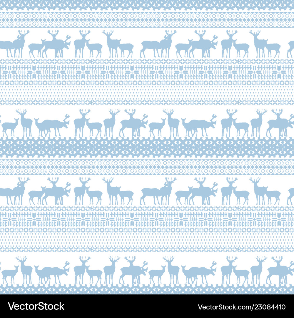 Seamless pattern with deers vector image