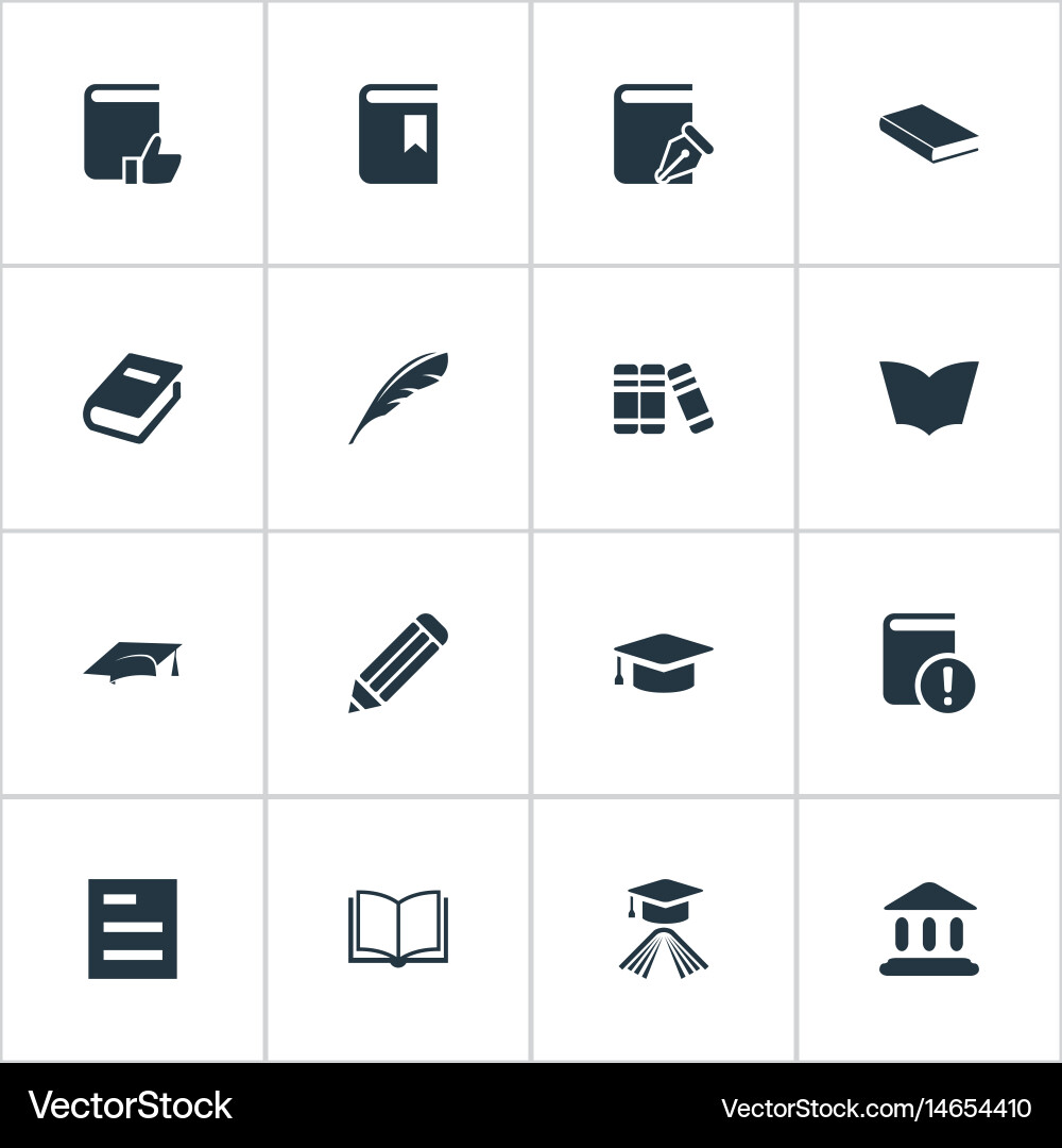 Set of simple reading icons Vector Image
