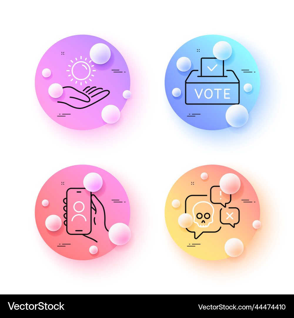 Sun protection user call and vote box minimal Sun protection user call and vote box minimal Vector Image