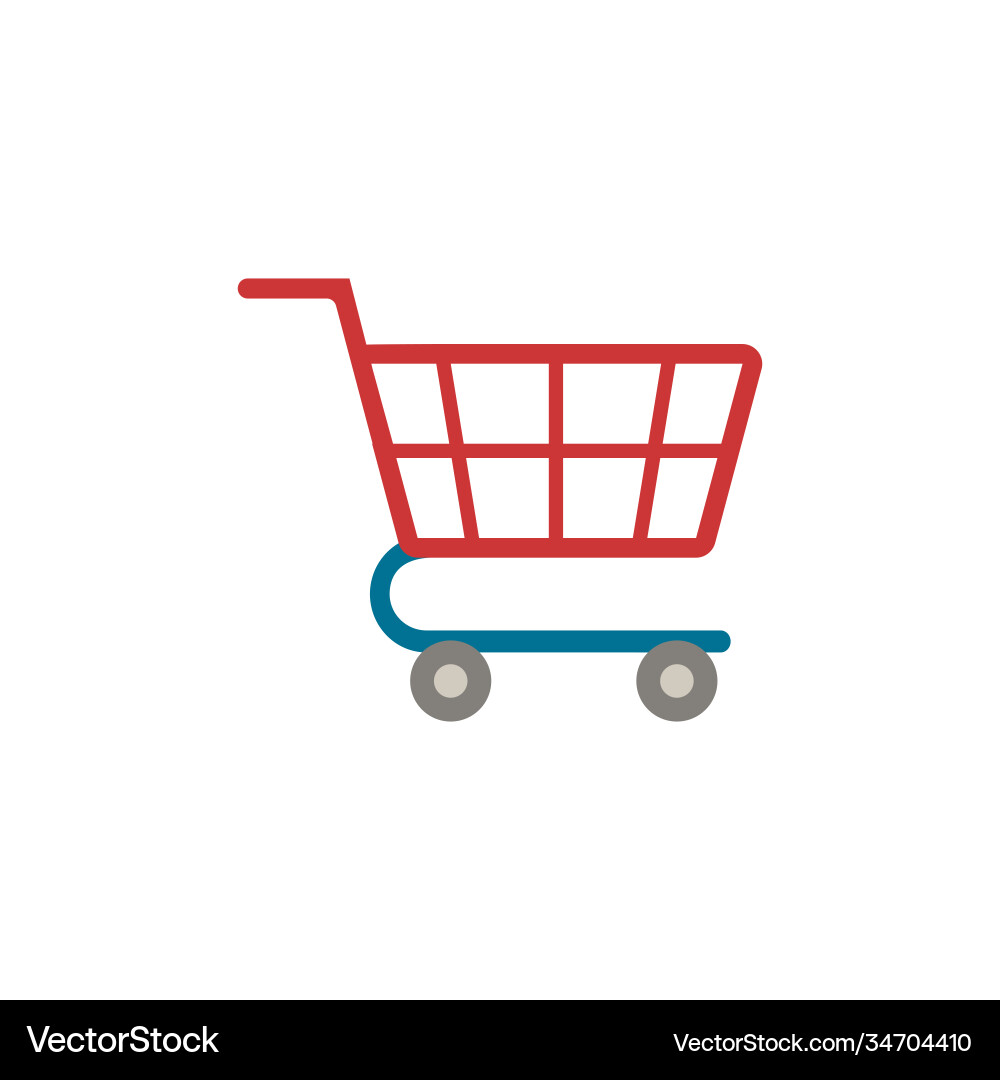 Supermarket cart icon simple element from vector image