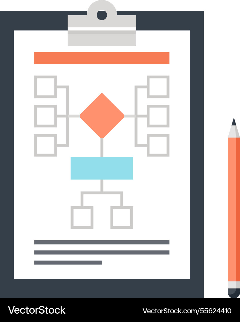 Workflow flat web icon concept vector image