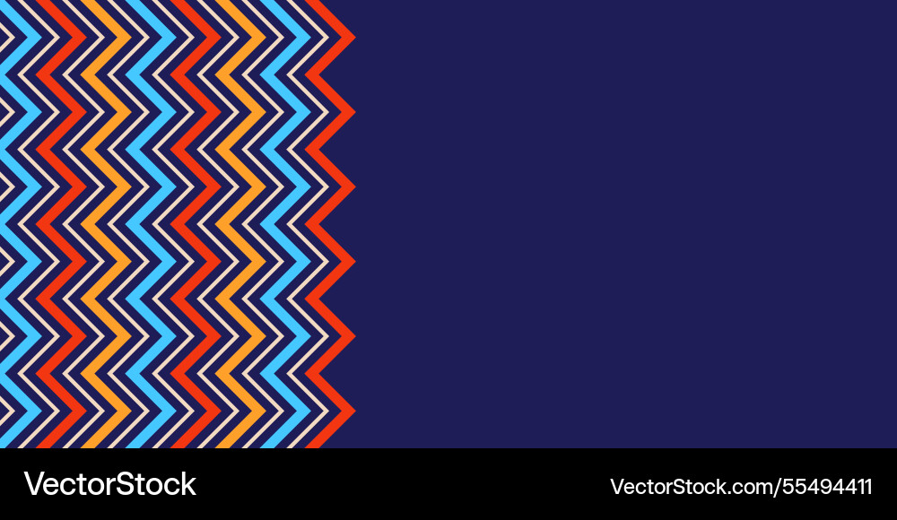 Abstract creative background web banner with zig Vector Image