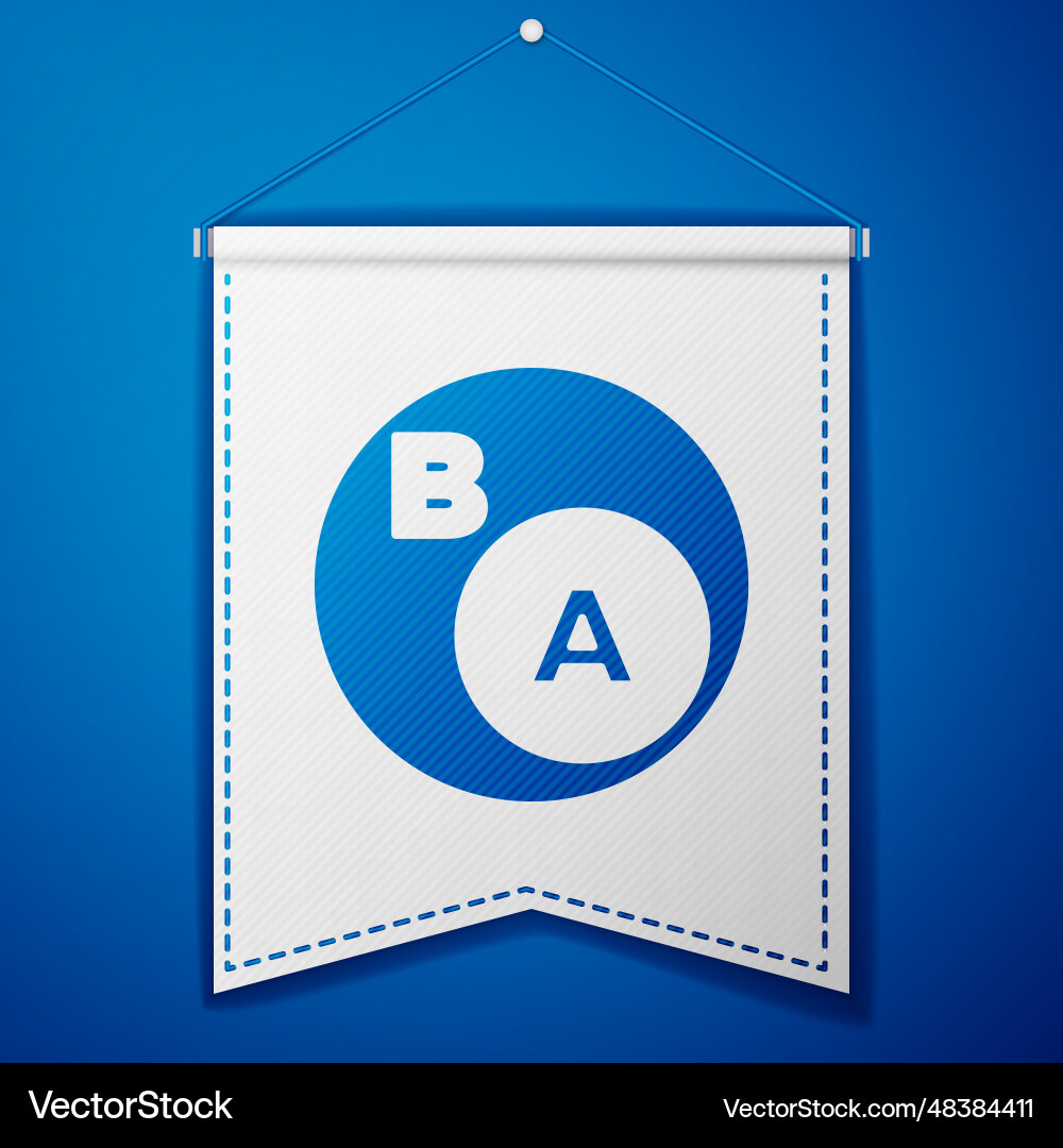 Blue subsets mathematics a is subset of b icon Blue subsets mathematics a is subset of b icon vector image