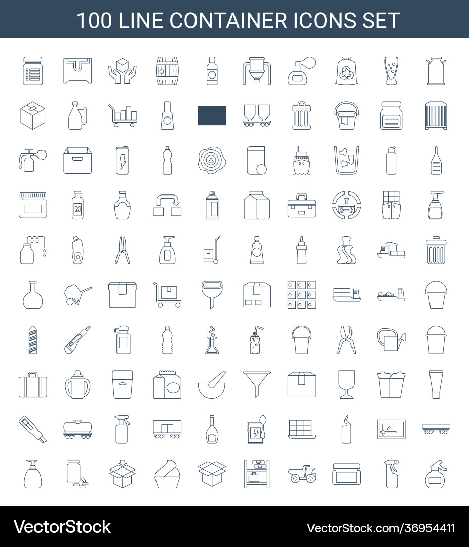 Container icons Vector Image