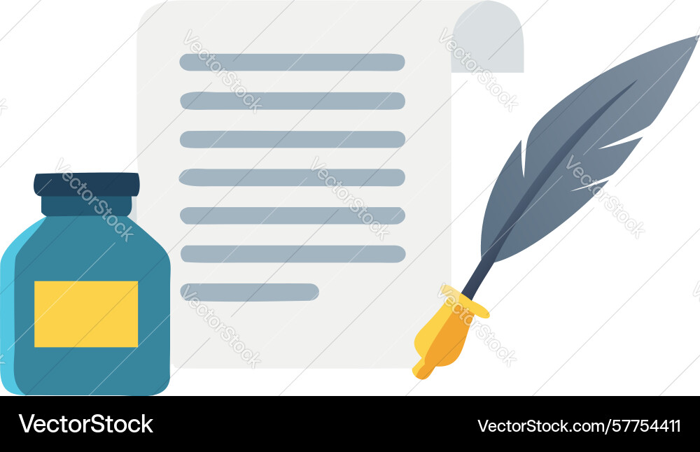 Document writing icon authoring content creation vector image