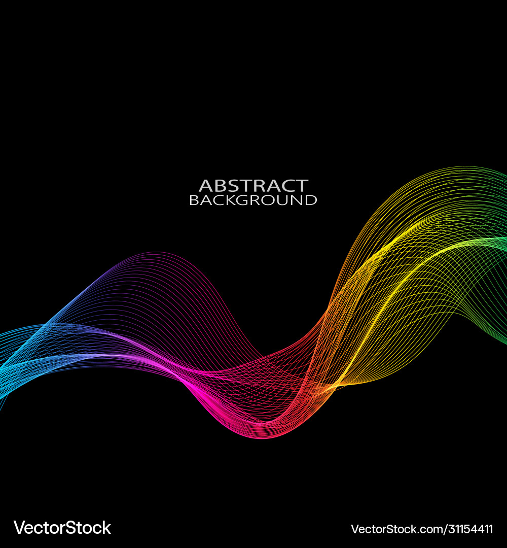 Dynamic Spectral Wave Background vector image