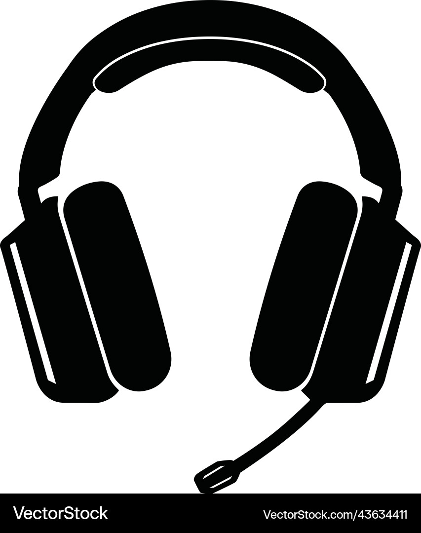 Gaming headset game video games mic microphone Gaming headset game video games mic microphone vector image