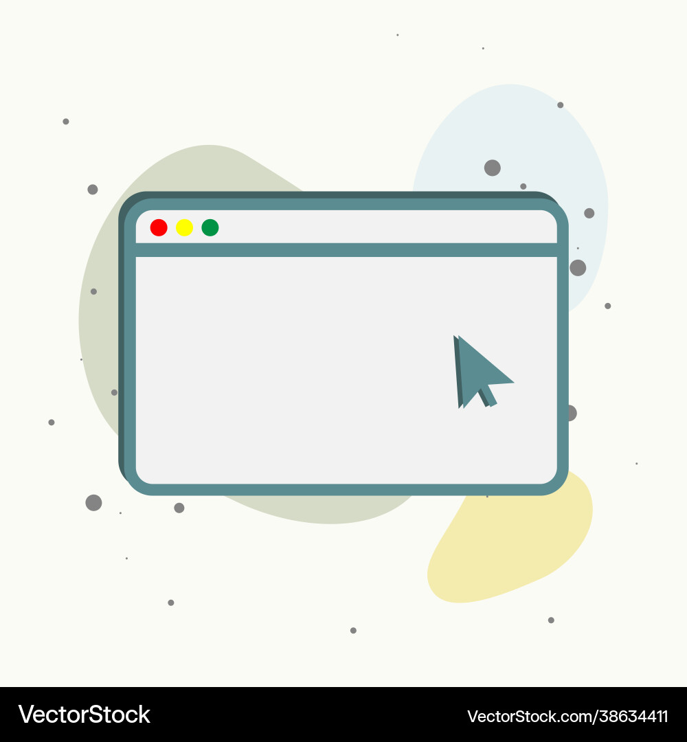Icon browser on multicolored background Icon browser on multicolored background vector image