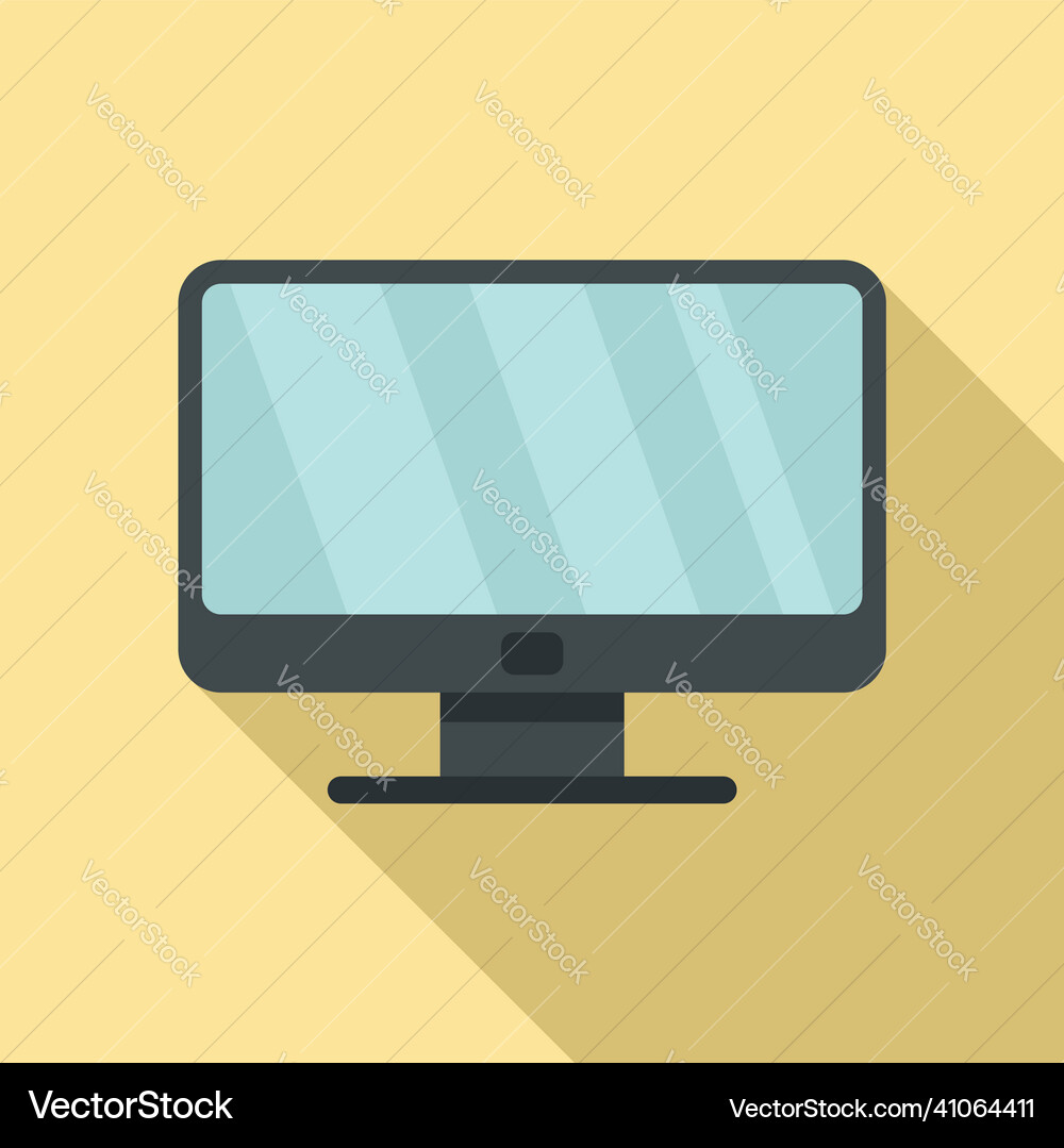 Lcd monitor icon flat computer screen Lcd monitor icon flat computer screen vector image
