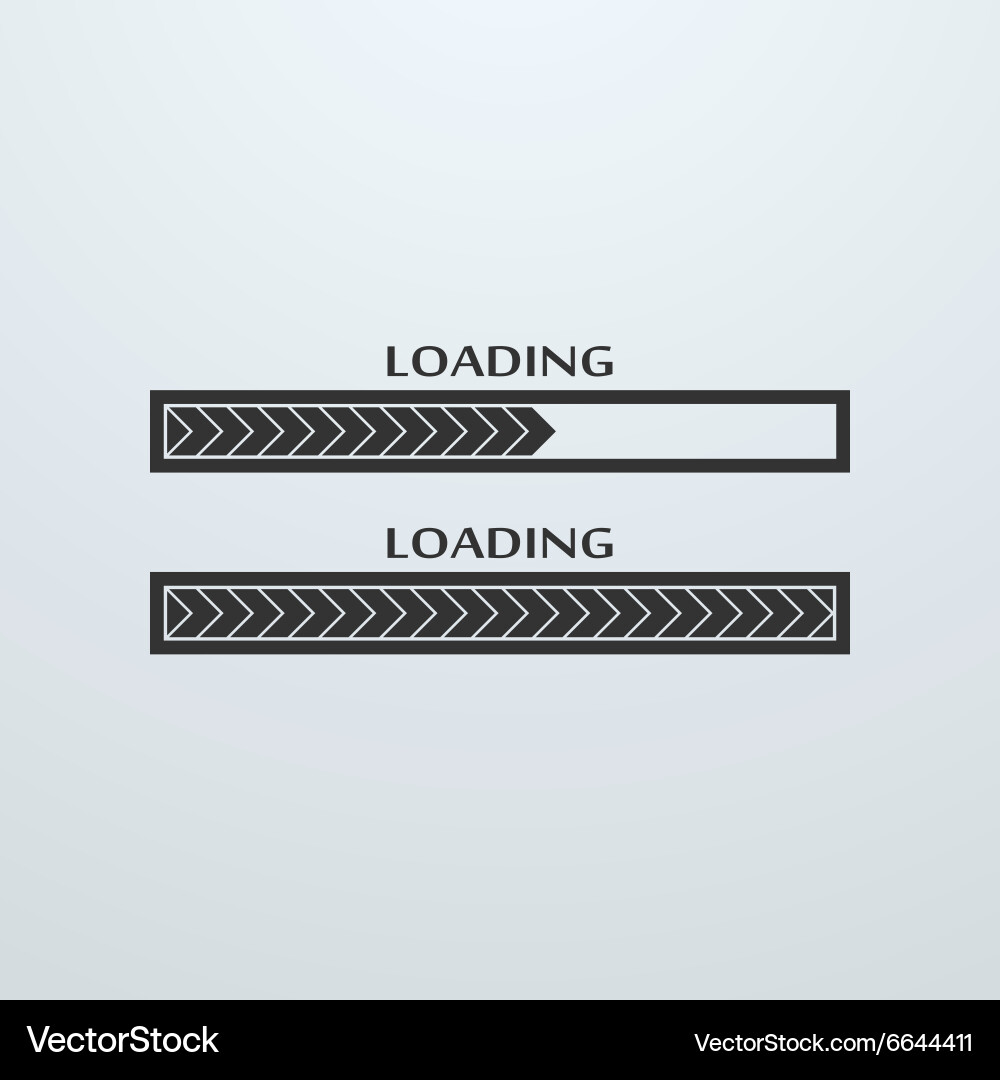 Loading uploading downloading status bar icon vector image