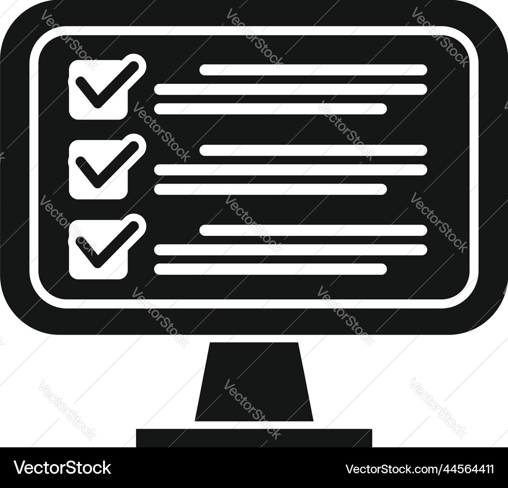 Monitor task icon simple business clock Monitor task icon simple business clock vector image