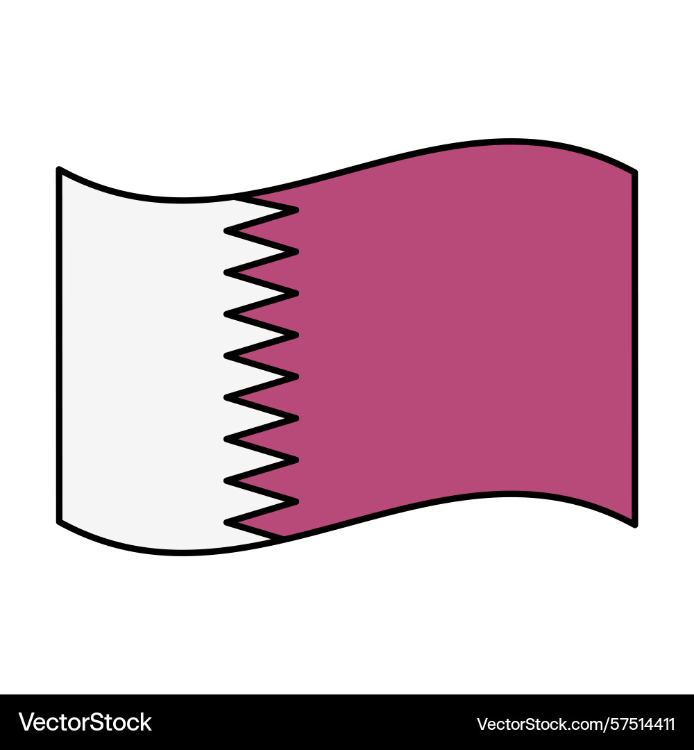 Qatar flag icon element Qatar flag icon element Vector Image