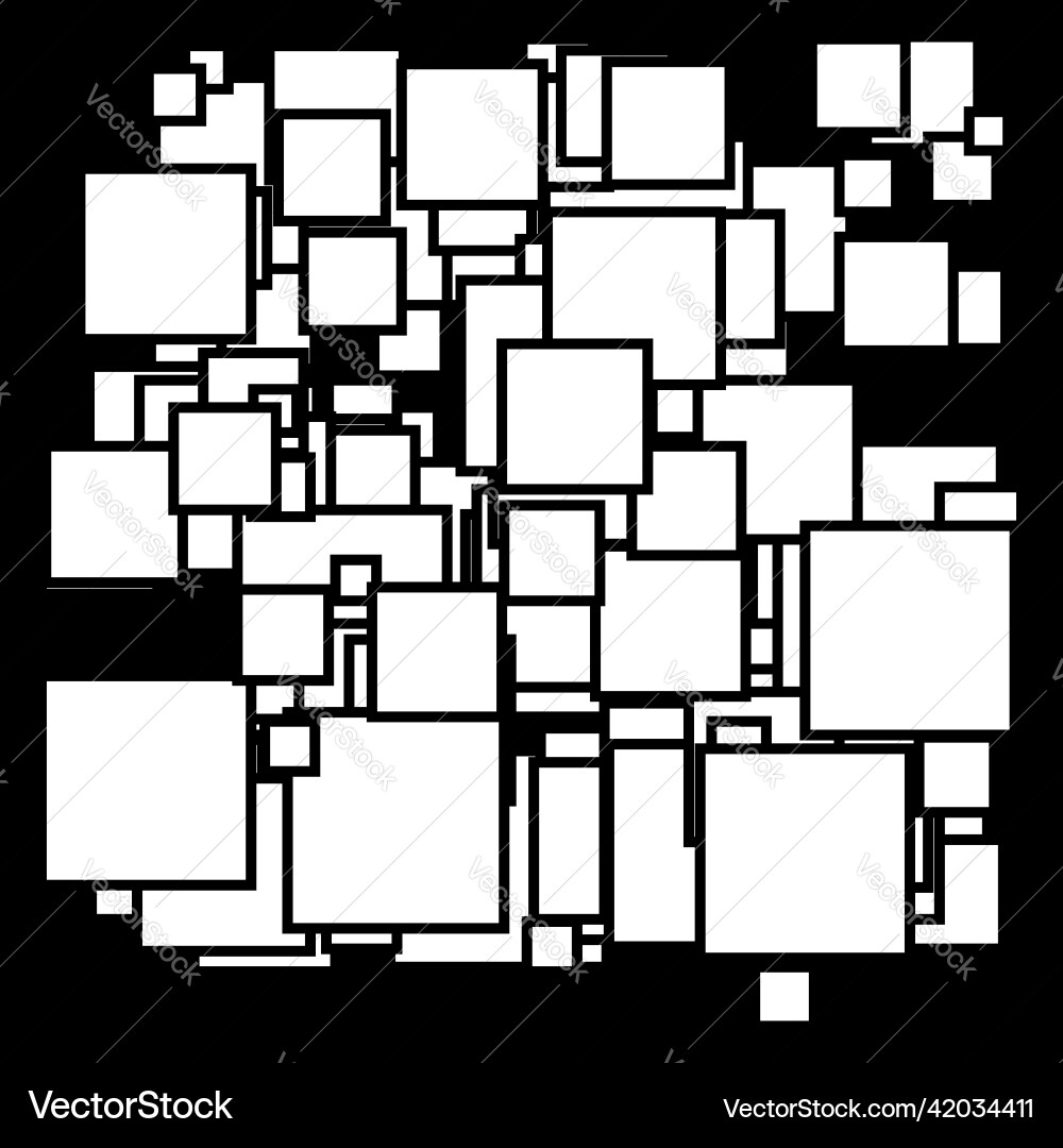Random scattered squares pattern texture element Random scattered squares pattern texture element vector image