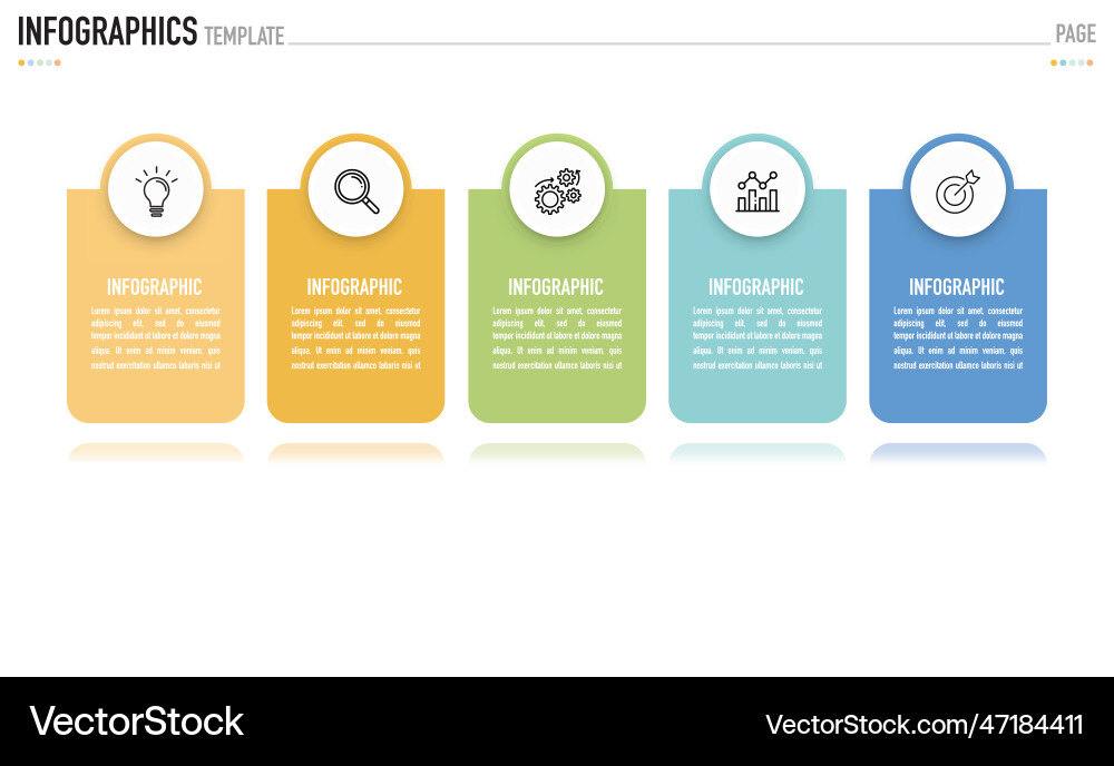 Rectangular infographic for business presentation Vector Image