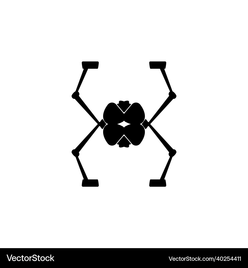 Robot flat icon simple style modern technology Robot flat icon simple style modern technology vector image