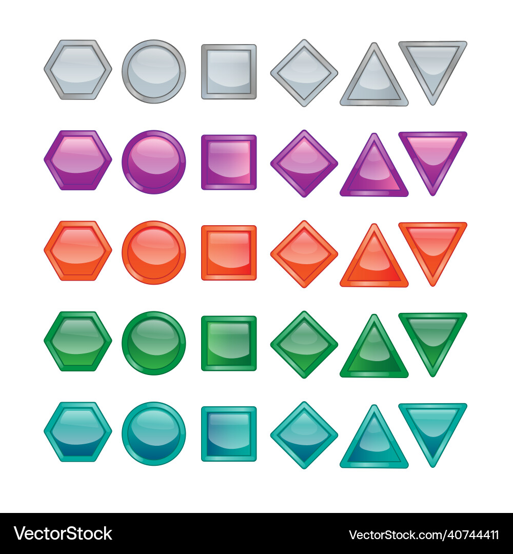 Set von Tasten für Spiel ui Set von Tasten für Spiel ui vektorbild