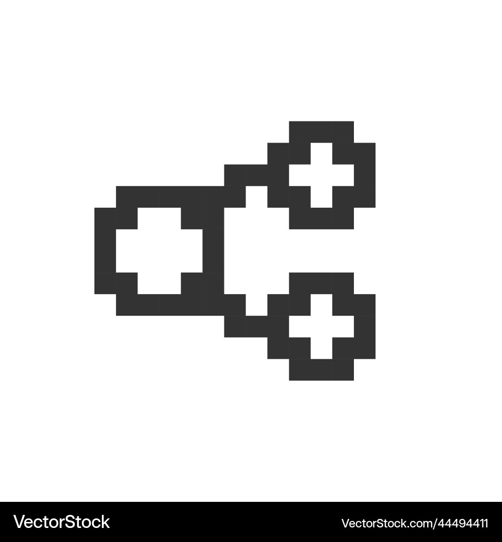 Share pixelated ui icon Share pixelated ui icon Vector Image