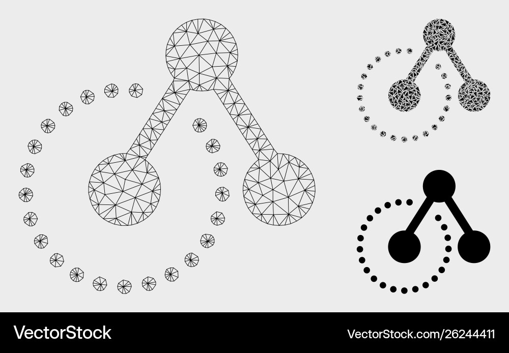 Structure analysis mesh 2d model Vector Image