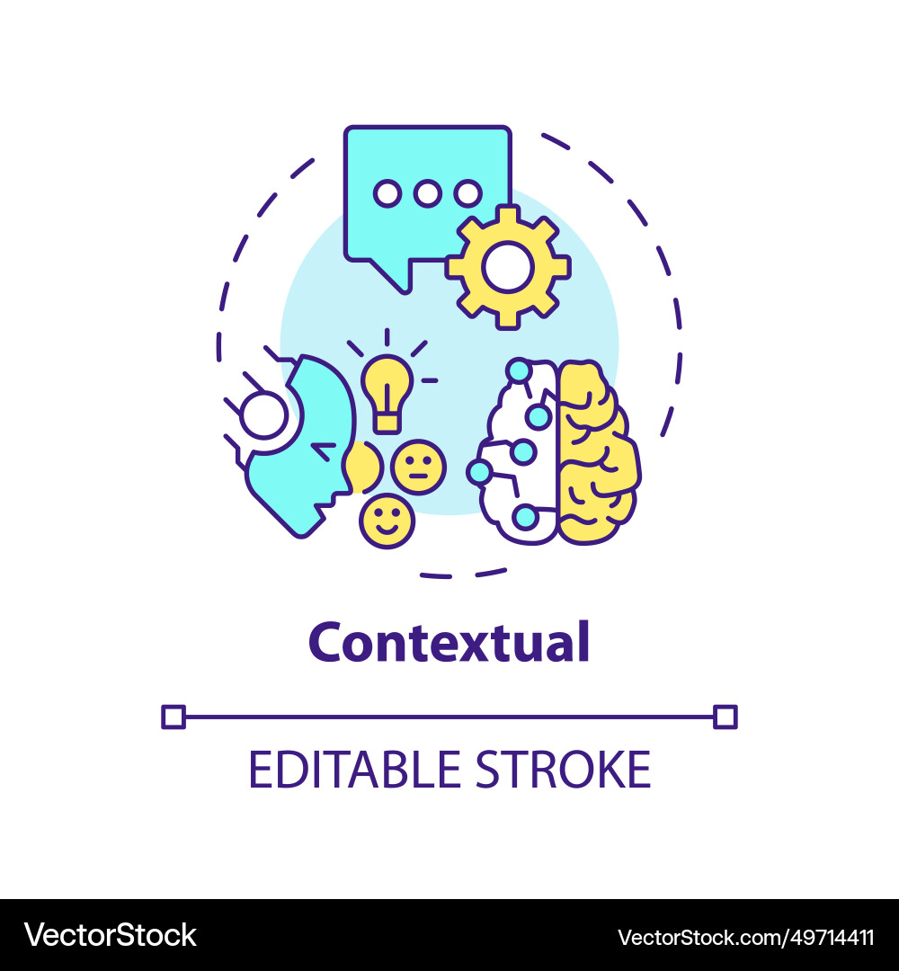 Thin line simple colorful contextual icon concept Vector Image