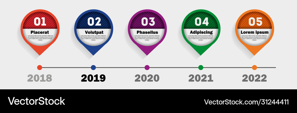 Timeline Workflow Chart vector image