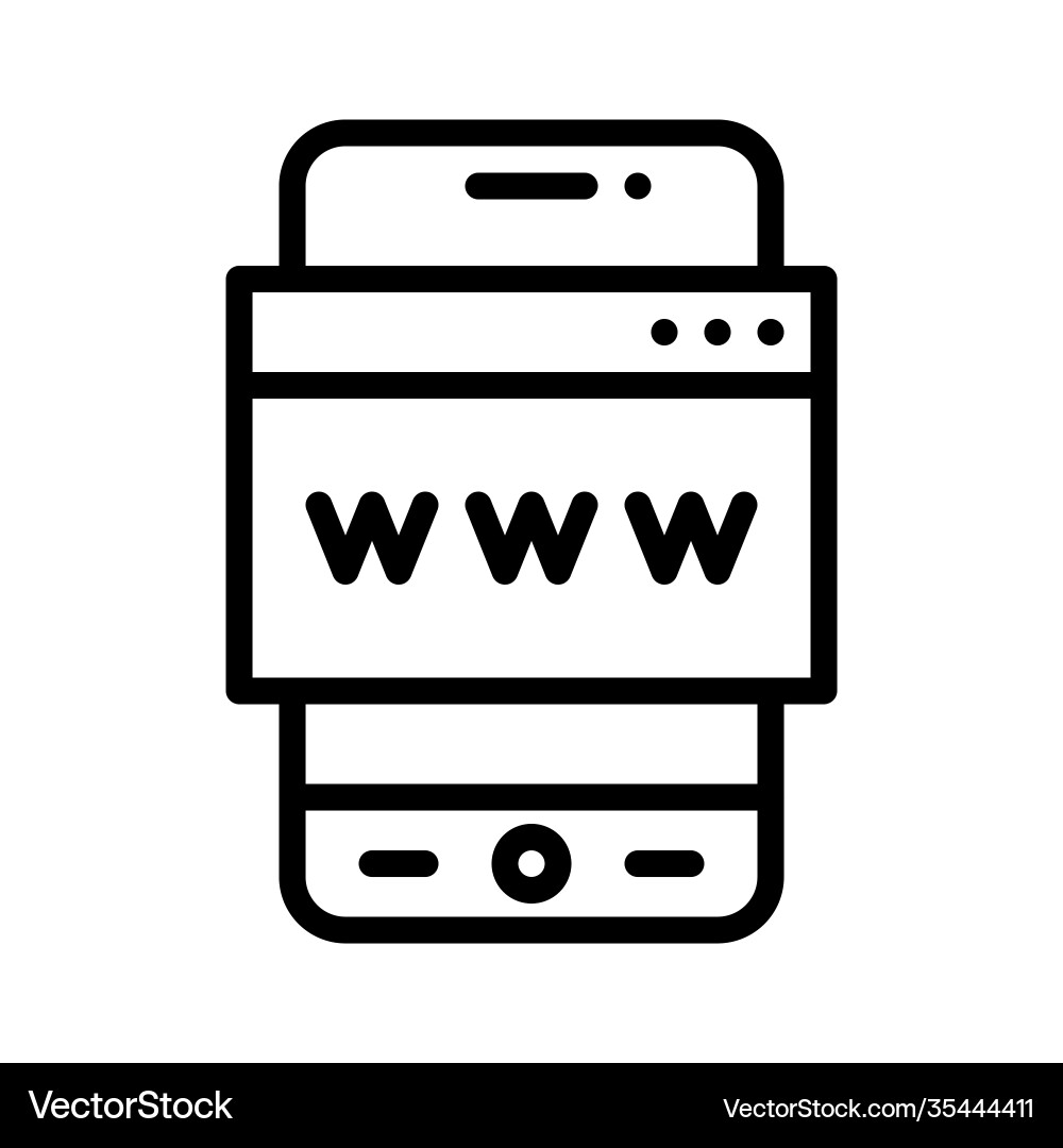 Web browser app icon mobile application vector image
