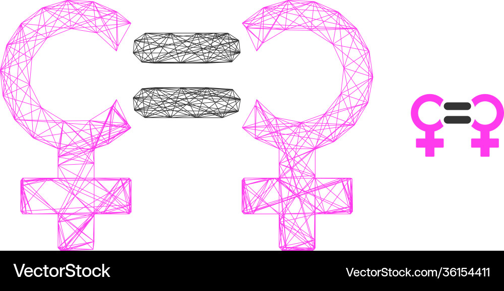 Web mesh lesbian relation symbol icon Web mesh lesbian relation symbol icon vector image