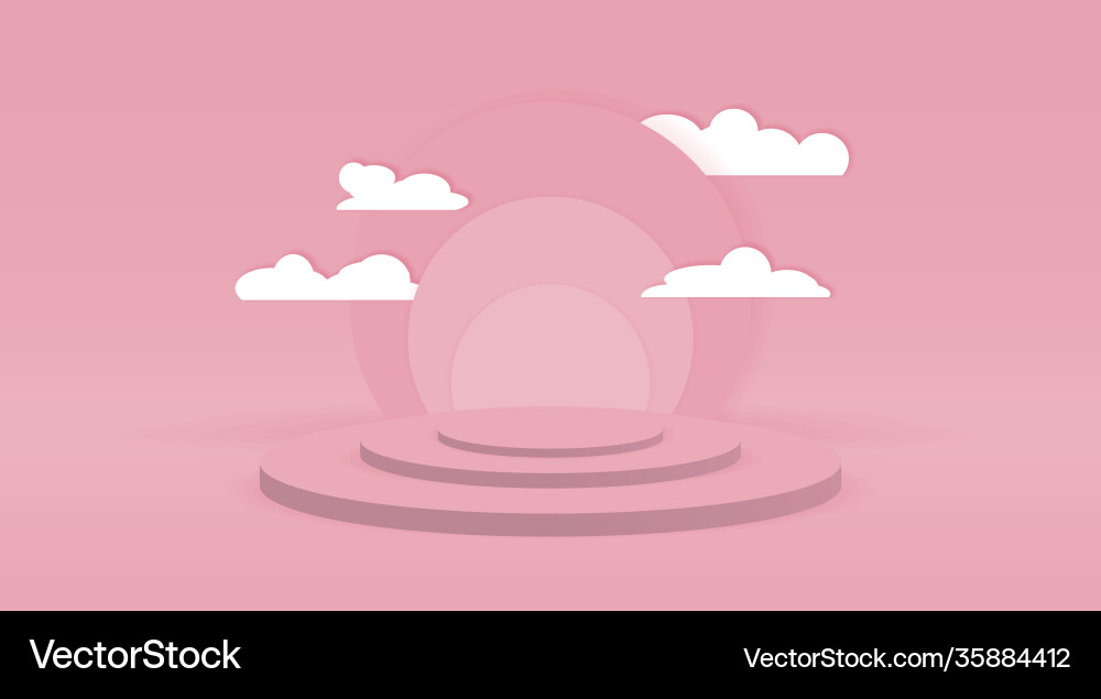 3d background rendering podium design product 3d background rendering podium design product vector image