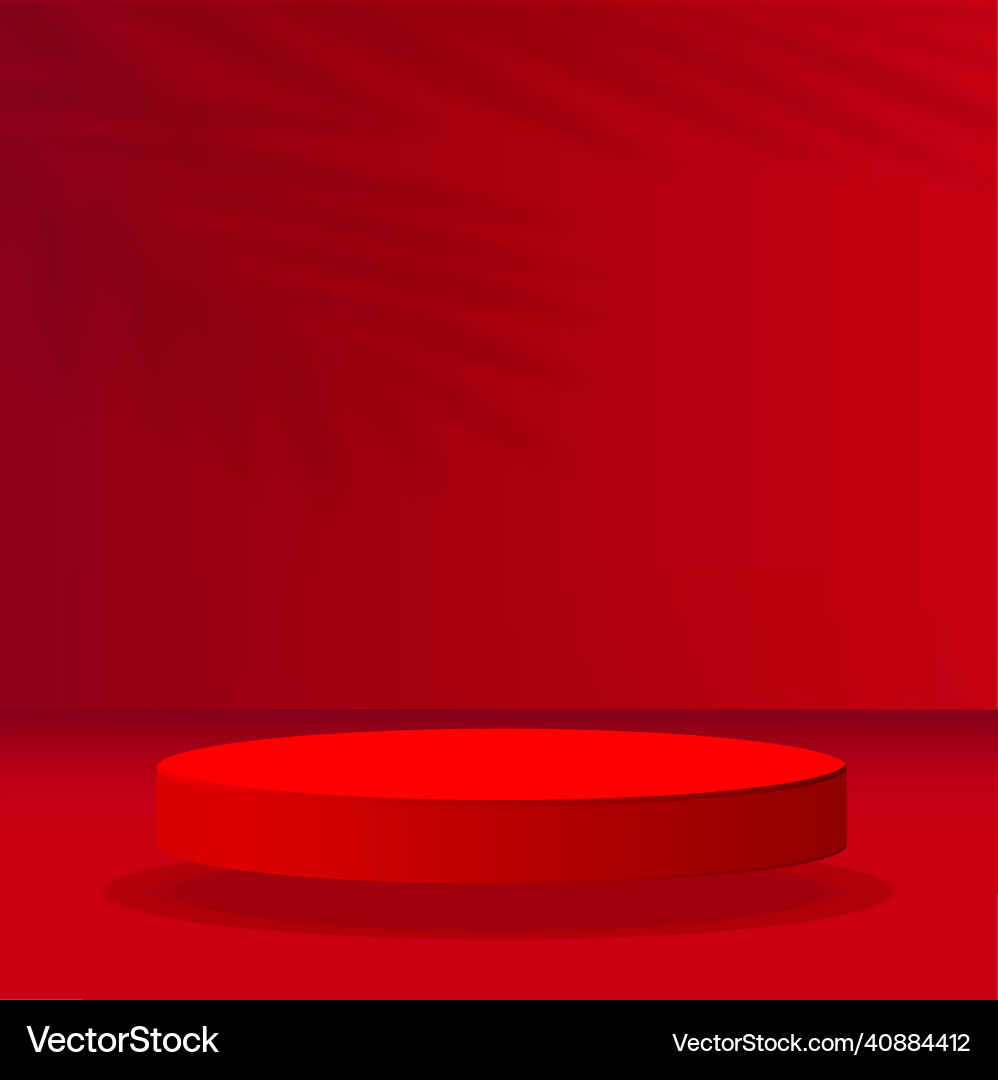 Abstract background with red color geometric 3d Vector Image