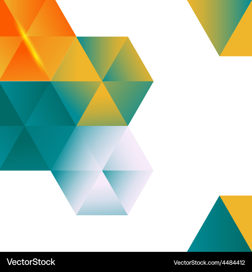 Abstract color 3d hexagonal vector image