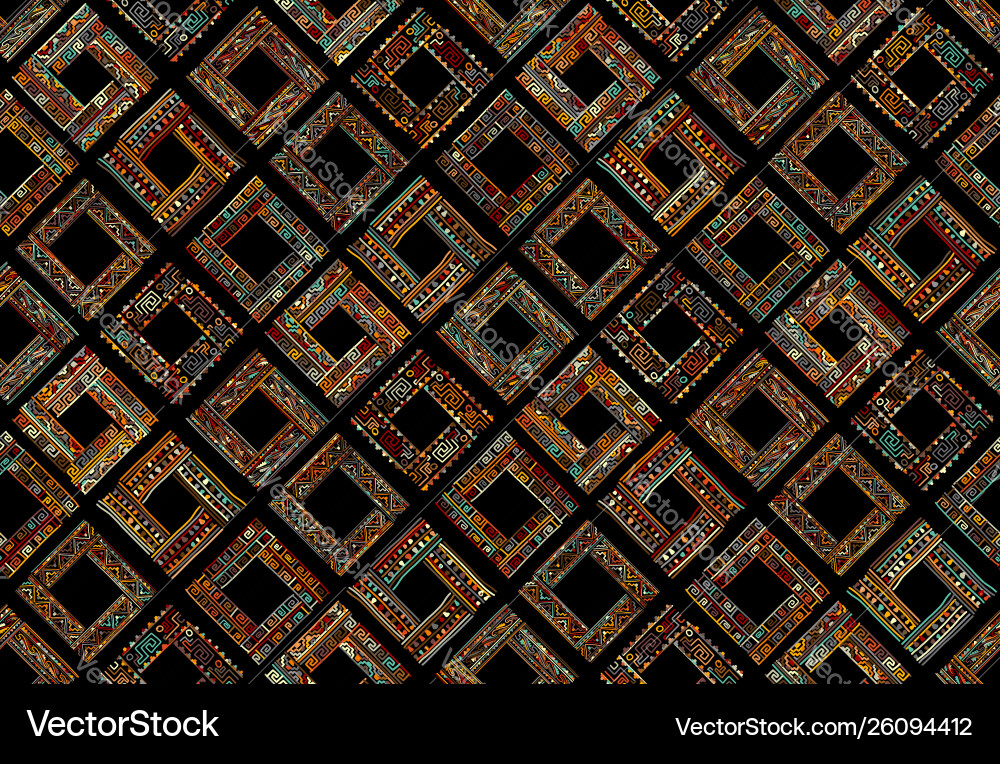 Abstract ethnic frames seamless pattern for your Abstract ethnic frames seamless pattern for your vector image