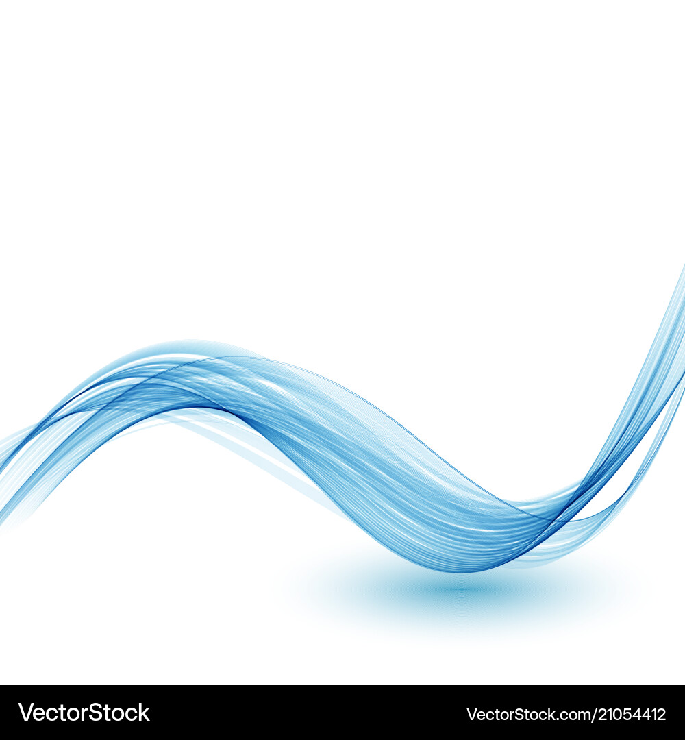 Blue Transparent Wave Background Vector Image