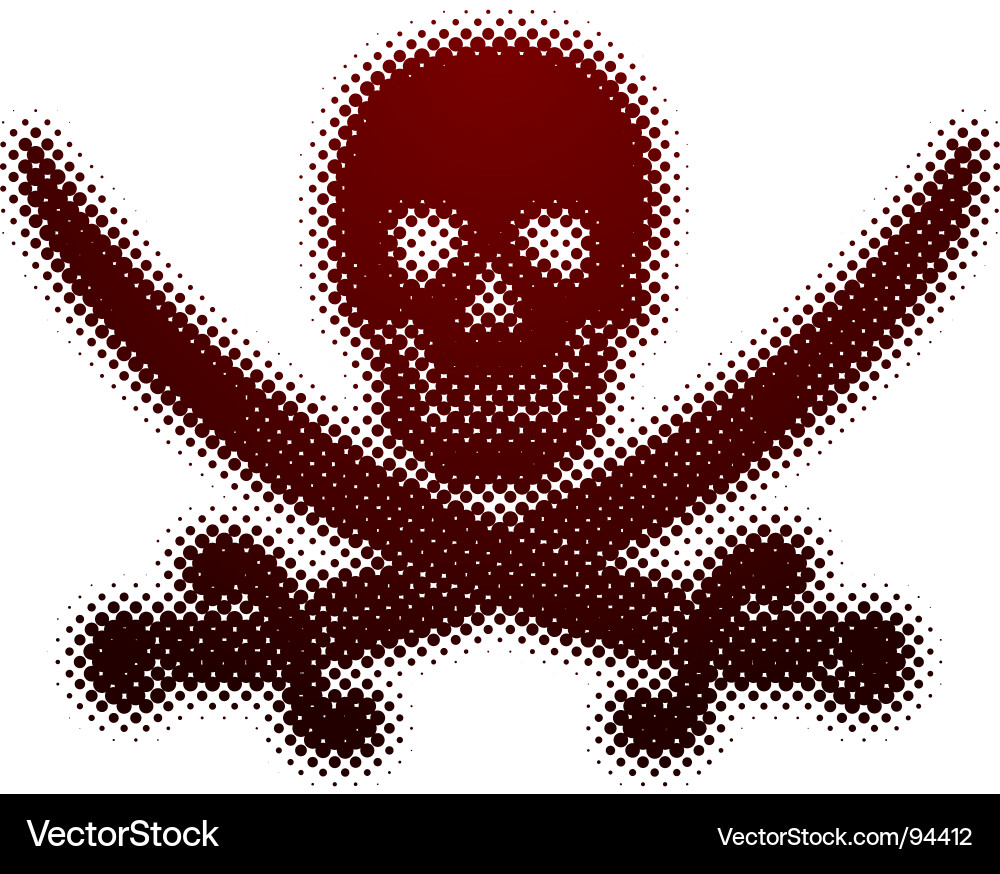 Crossbones Skull Pattern vector image