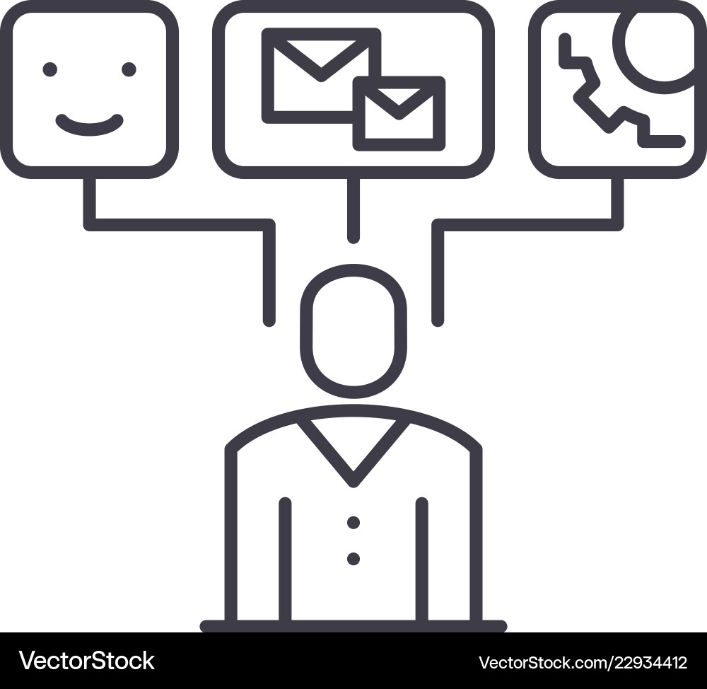 Data visualization line icon concept Data visualization line icon concept vector image