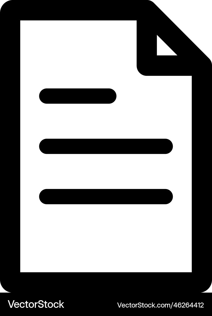 File text icon document File text icon document Vector Image