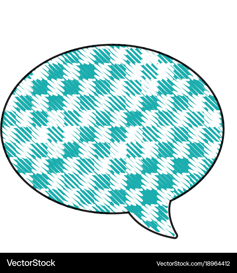 Grated oval chat bubble text message style Vector Image