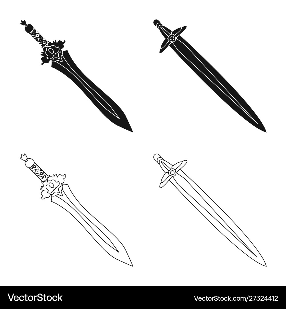 Isolated object game and armor sign collection vector image