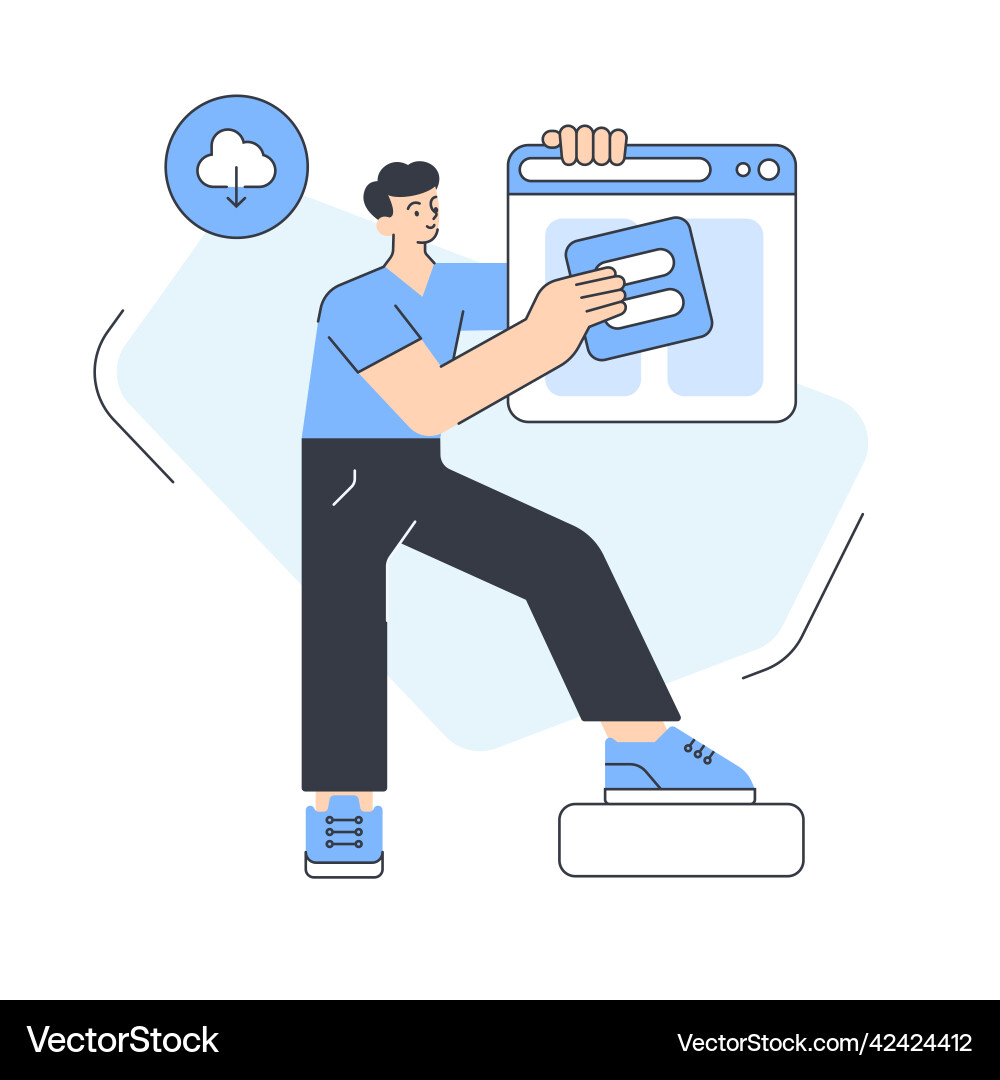 Male Programmierdaten herunterladen Software Informationen Male Programmierdaten herunterladen Software Informationen vektorbild
