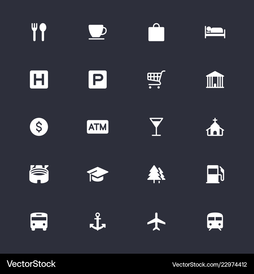 Map Icons - Location & Navigation vector image