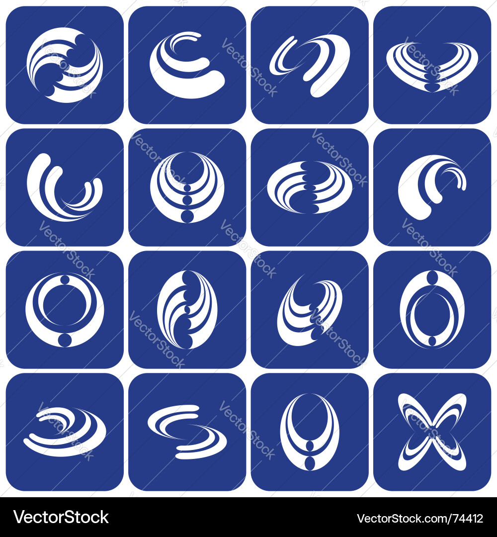 Modern Icon Set - Minimalist Symbols Vector Image