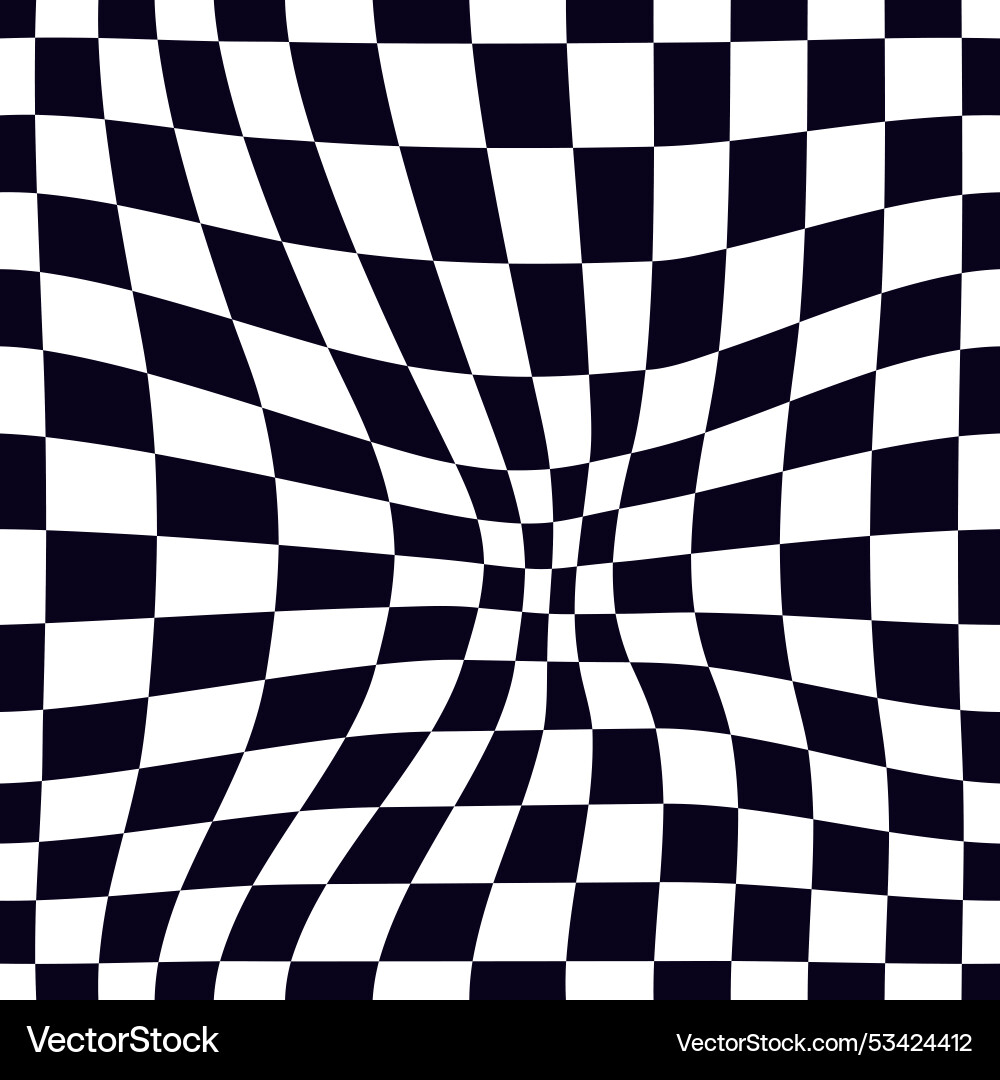 Psychedelic checkerboard pattern Psychedelic checkerboard pattern Vector Image