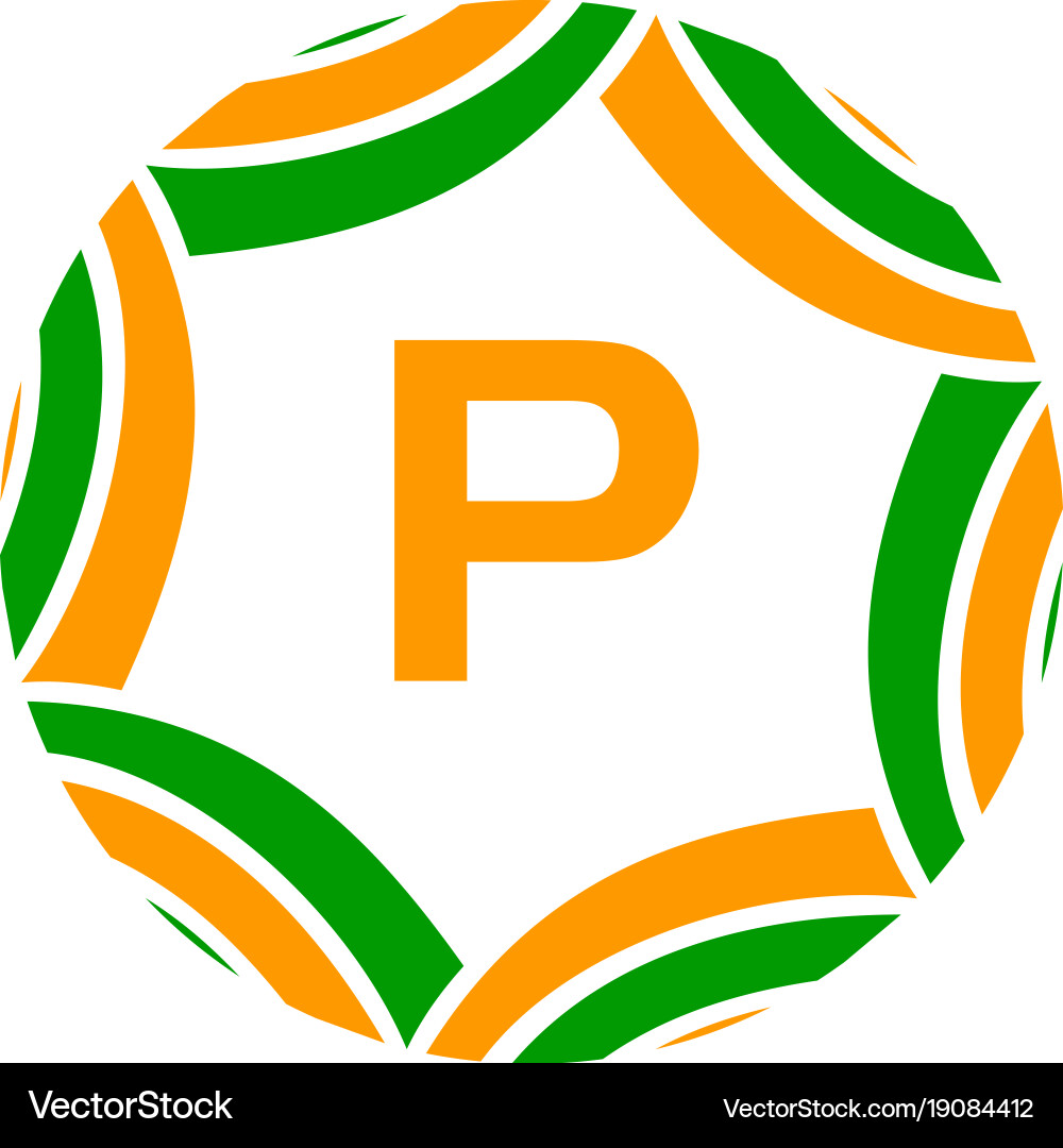 Ribbon infinite initial p Vector Image