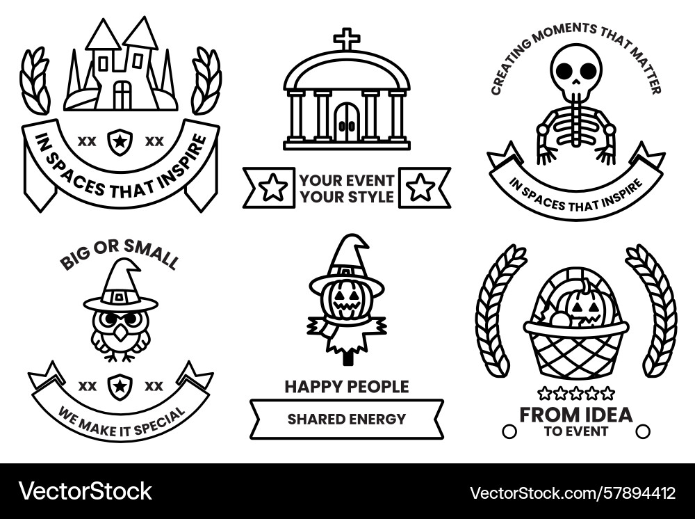 Set of in party and event concepts line Set of in party and event concepts line Vector Image